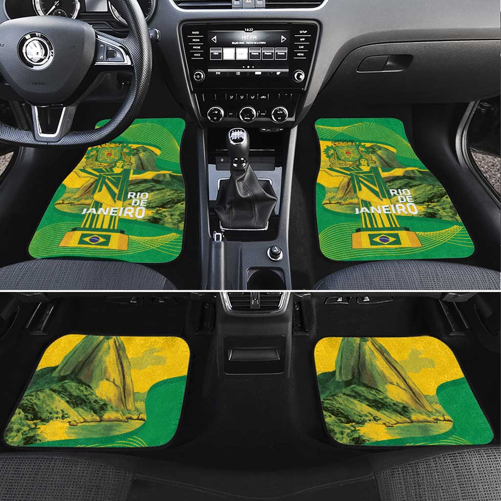 Rio de Janeiro Brazil Car Mats Christ the Redeemer Mix Sugarloaf Mountain - Wonder Print Shop