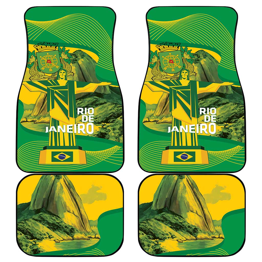 Rio de Janeiro Brazil Car Mats Christ the Redeemer Mix Sugarloaf Mountain - Wonder Print Shop
