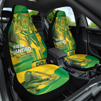 Rio de Janeiro Brazil Car Seat Cover Christ the Redeemer Mix Sugarloaf Mountain - Wonder Print Shop