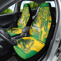 Rio de Janeiro Brazil Car Seat Cover Christ the Redeemer Mix Sugarloaf Mountain - Wonder Print Shop