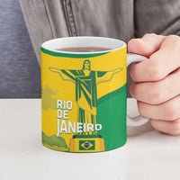 Rio de Janeiro Brazil Ceramic Mug Christ the Redeemer Mix Sugarloaf Mountain - Wonder Print Shop