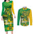 Rio de Janeiro Brazil Couples Matching Long Sleeve Bodycon Dress and Long Sleeve Button Shirt Christ the Redeemer Mix Sugarloaf Mountain - Wonder Print Shop