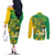 Rio de Janeiro Brazil Couples Matching Off The Shoulder Long Sleeve Dress and Long Sleeve Button Shirt Christ the Redeemer Mix Sugarloaf Mountain - Wonder Print Shop