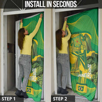 Rio de Janeiro Brazil Door Cover Christ the Redeemer Mix Sugarloaf Mountain - Wonder Print Shop