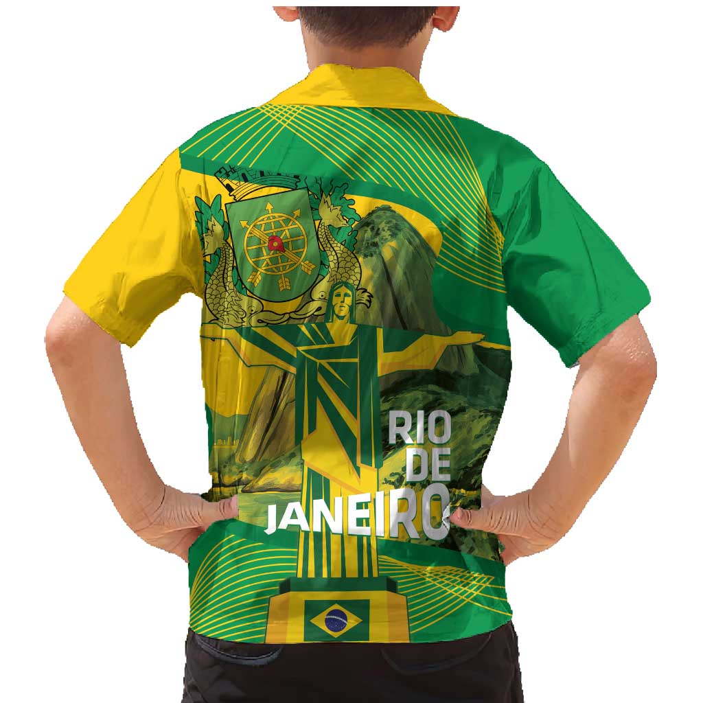 Rio de Janeiro Brazil Family Matching Mermaid Dress and Hawaiian Shirt Christ the Redeemer Mix Sugarloaf Mountain - Wonder Print Shop