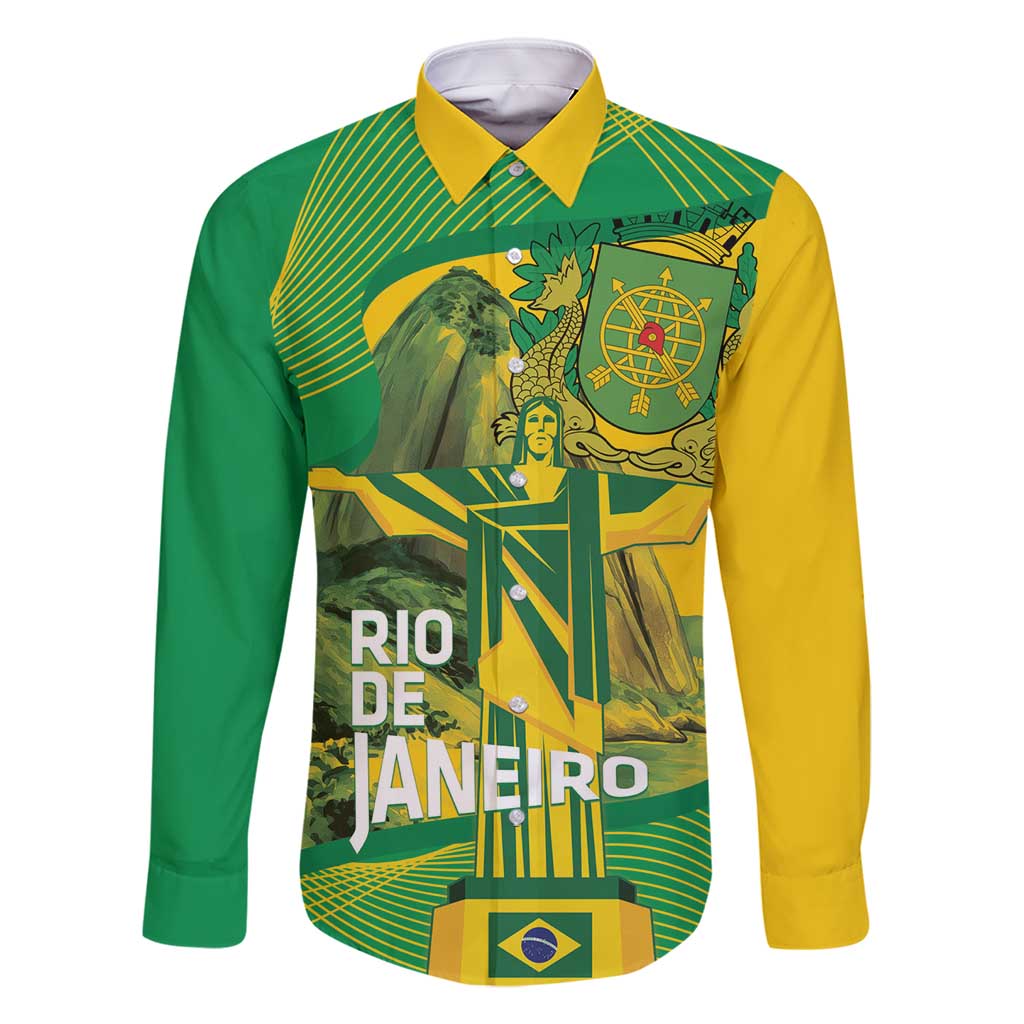 Rio de Janeiro Brazil Family Matching Off Shoulder Short Dress and Hawaiian Shirt Christ the Redeemer Mix Sugarloaf Mountain - Wonder Print Shop