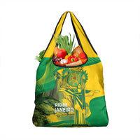 Rio de Janeiro Brazil Grocery Bag Christ the Redeemer Mix Sugarloaf Mountain - Wonder Print Shop