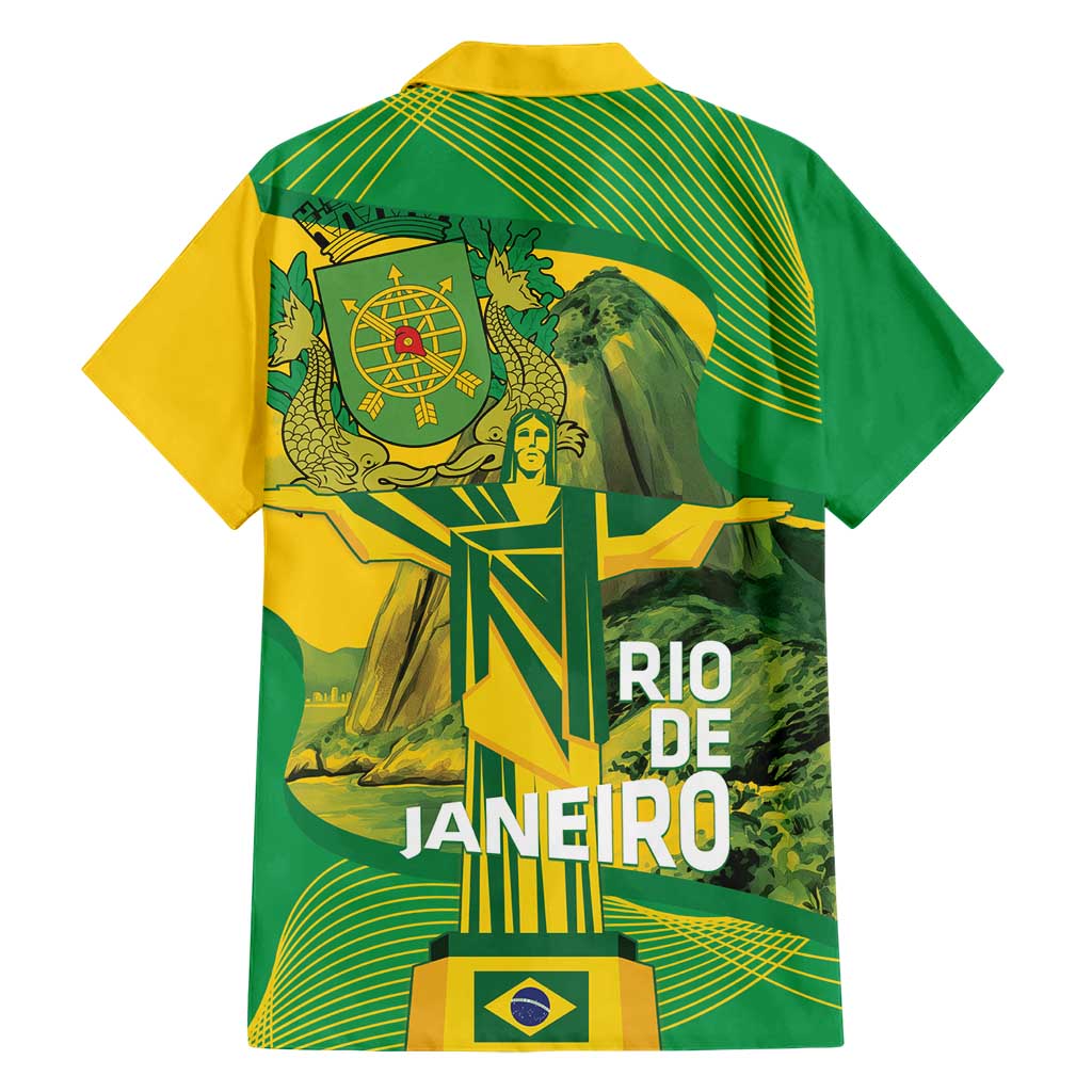 Rio de Janeiro Brazil Hawaiian Shirt Christ the Redeemer Mix Sugarloaf Mountain - Wonder Print Shop