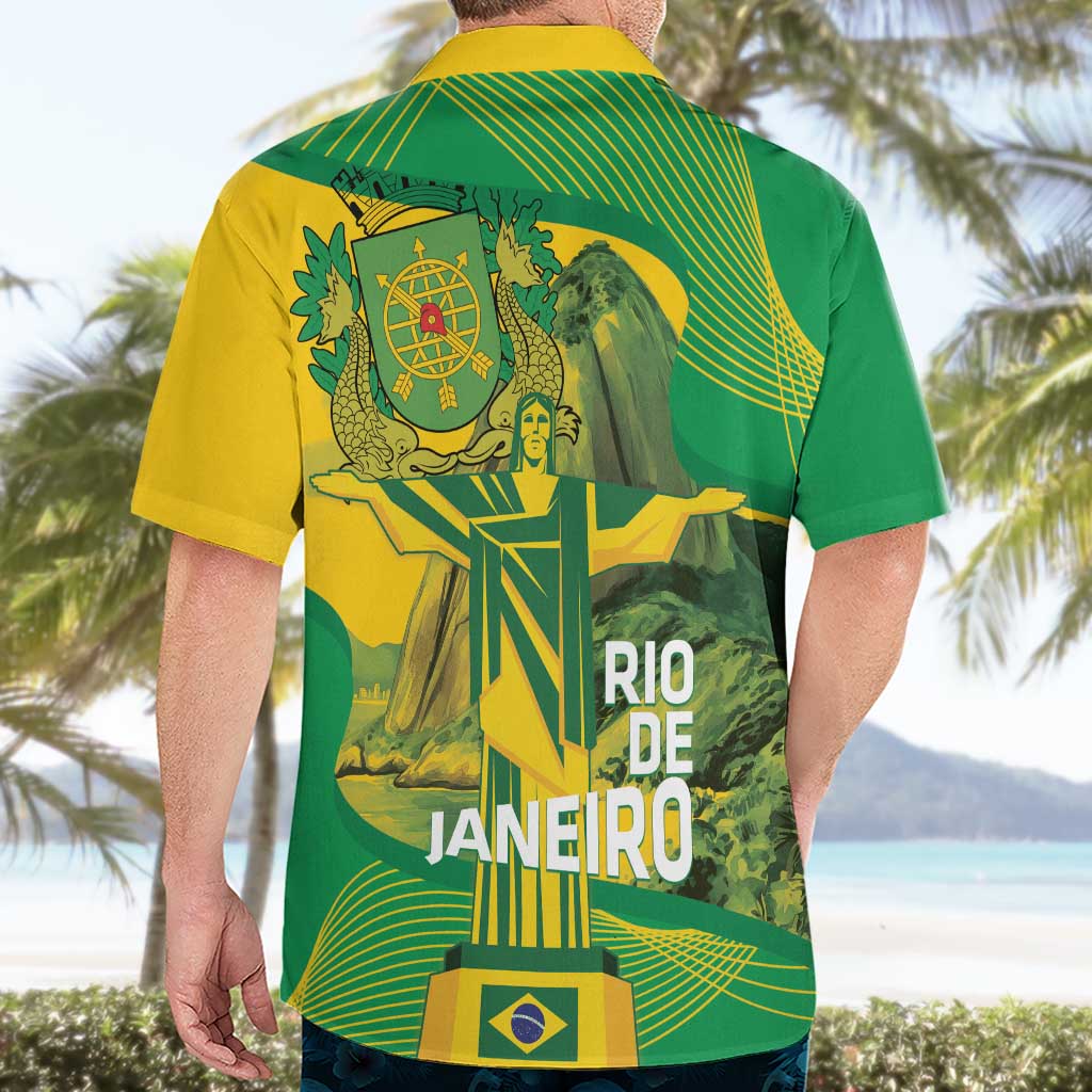 Rio de Janeiro Brazil Hawaiian Shirt Christ the Redeemer Mix Sugarloaf Mountain - Wonder Print Shop