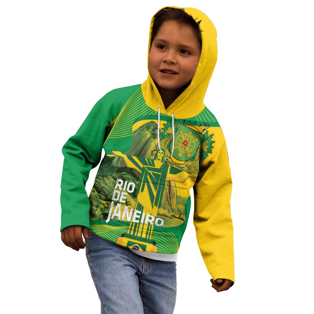 Rio de Janeiro Brazil Kid Hoodie Christ the Redeemer Mix Sugarloaf Mountain - Wonder Print Shop
