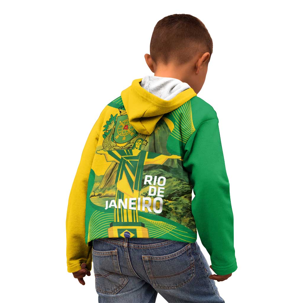 Rio de Janeiro Brazil Kid Hoodie Christ the Redeemer Mix Sugarloaf Mountain - Wonder Print Shop
