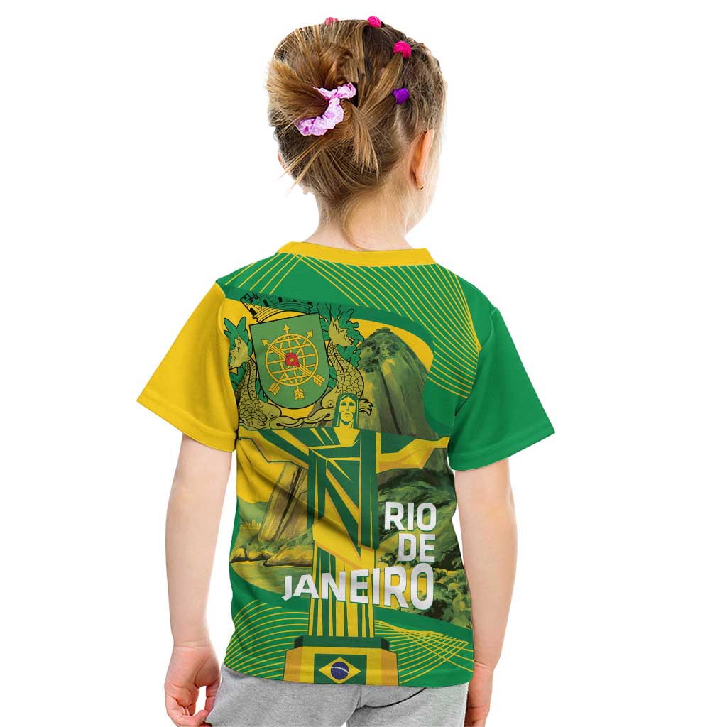 Rio de Janeiro Brazil Kid T Shirt Christ the Redeemer Mix Sugarloaf Mountain - Wonder Print Shop