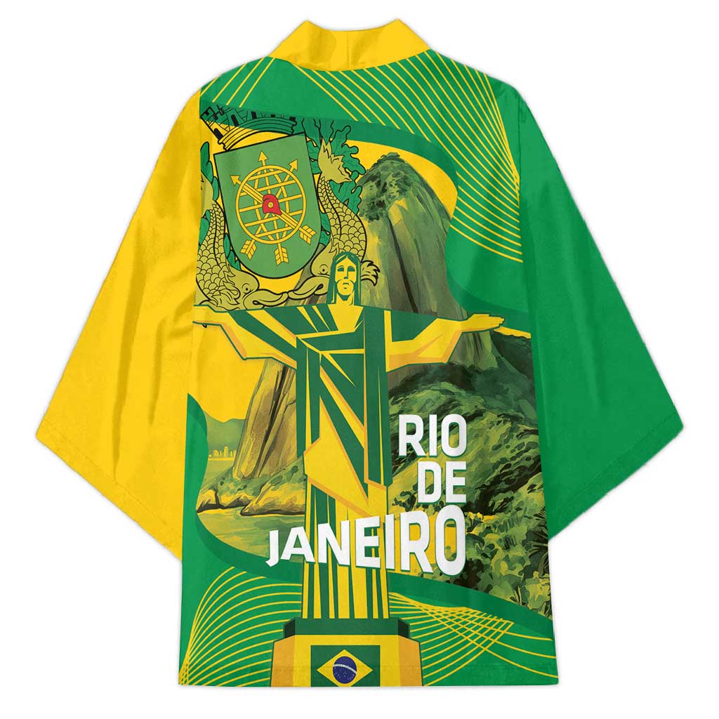 Rio de Janeiro Brazil Kimono Christ the Redeemer Mix Sugarloaf Mountain - Wonder Print Shop