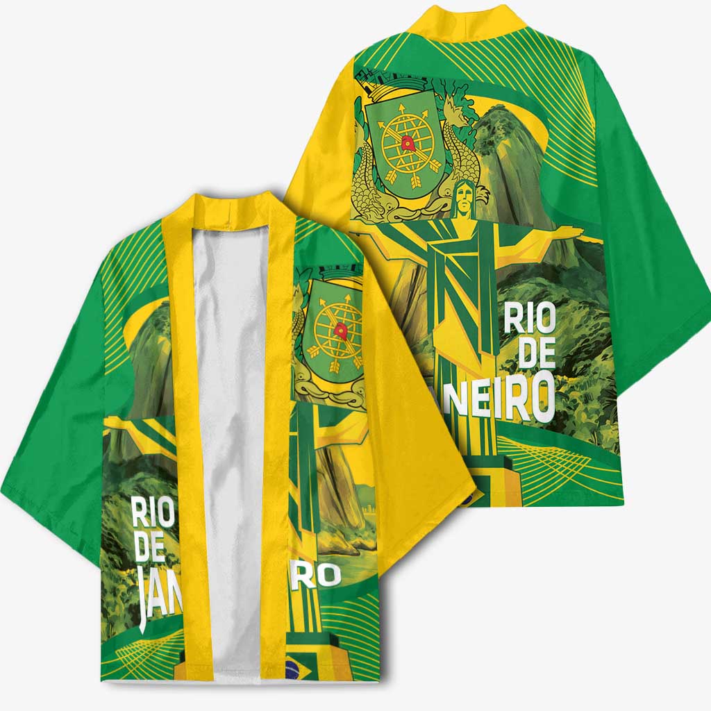 Rio de Janeiro Brazil Kimono Christ the Redeemer Mix Sugarloaf Mountain - Wonder Print Shop