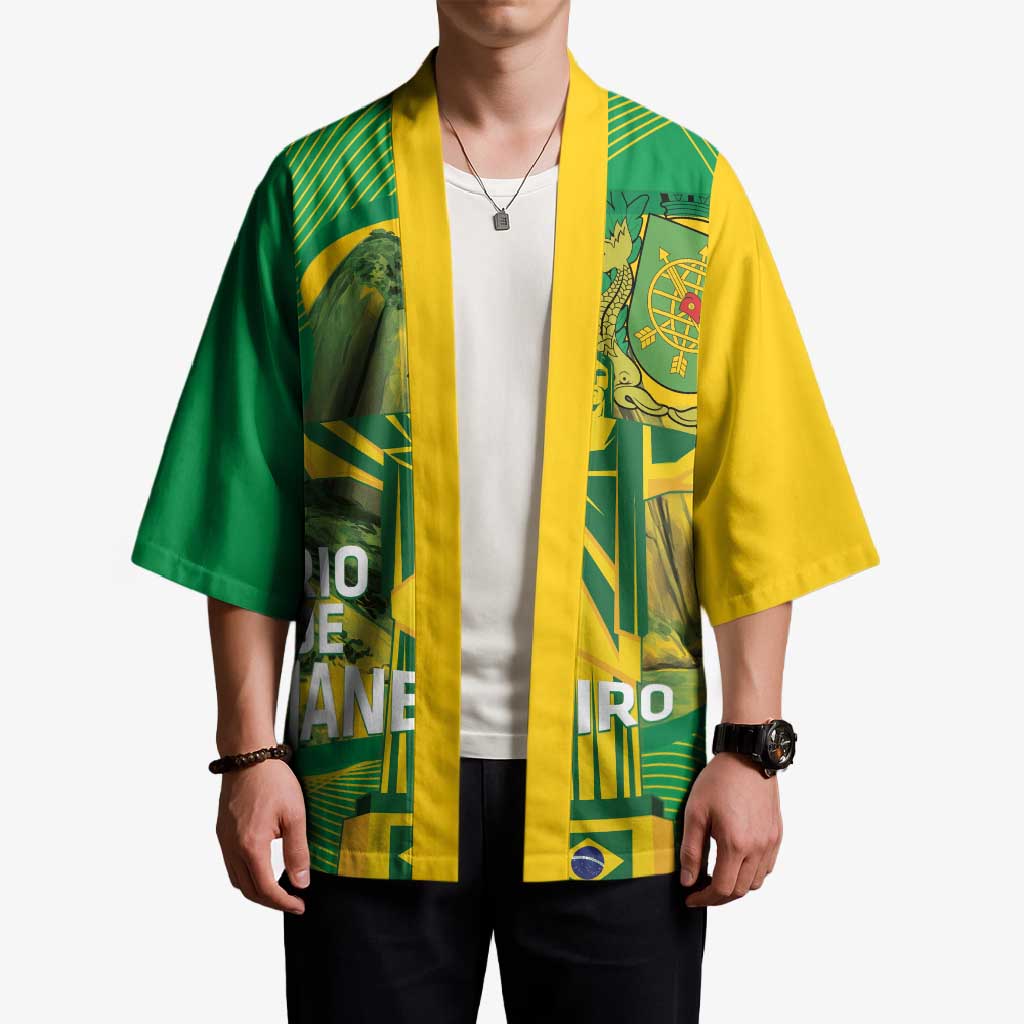 Rio de Janeiro Brazil Kimono Christ the Redeemer Mix Sugarloaf Mountain - Wonder Print Shop