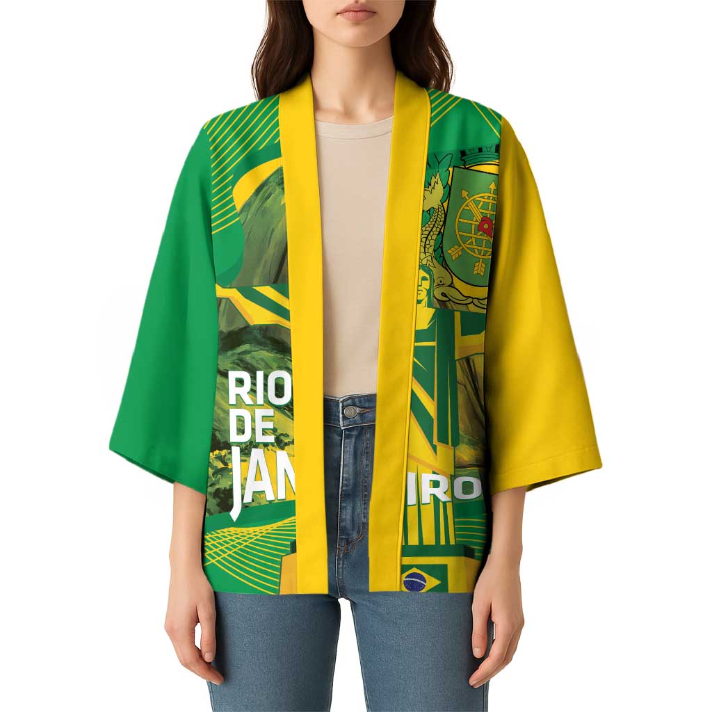 Rio de Janeiro Brazil Kimono Christ the Redeemer Mix Sugarloaf Mountain - Wonder Print Shop