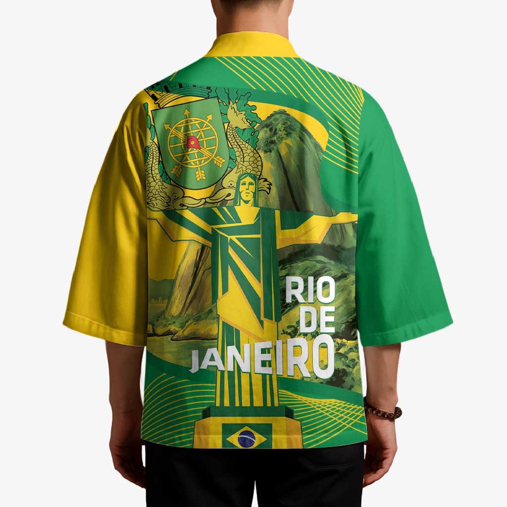 Rio de Janeiro Brazil Kimono Christ the Redeemer Mix Sugarloaf Mountain - Wonder Print Shop