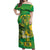 Rio de Janeiro Brazil Off Shoulder Maxi Dress Christ the Redeemer Mix Sugarloaf Mountain - Wonder Print Shop