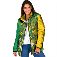Rio de Janeiro Brazil Padded Jacket Christ the Redeemer Mix Sugarloaf Mountain - Wonder Print Shop