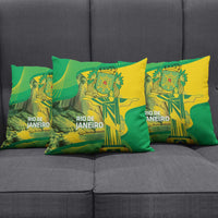 Rio de Janeiro Brazil Pillow Cover Christ the Redeemer Mix Sugarloaf Mountain - Wonder Print Shop