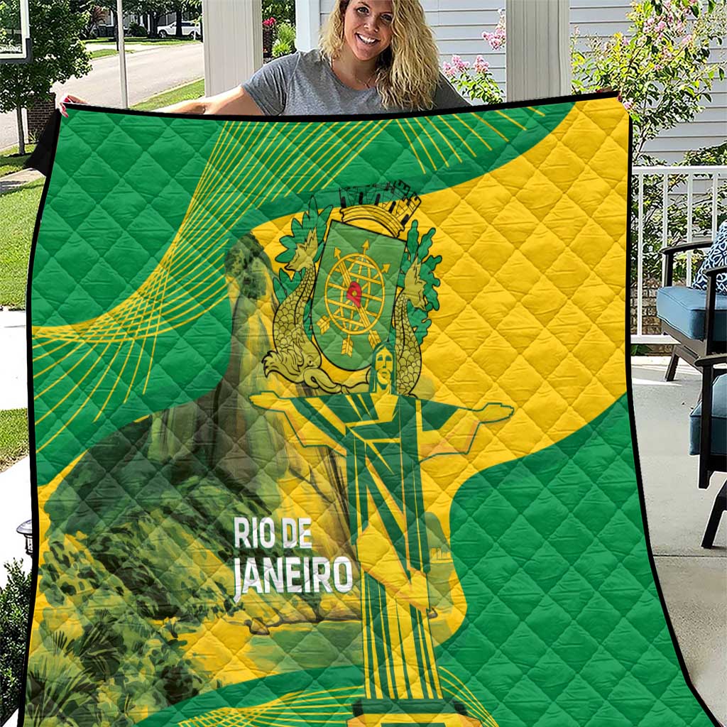 Rio de Janeiro Brazil Quilt Christ the Redeemer Mix Sugarloaf Mountain - Wonder Print Shop