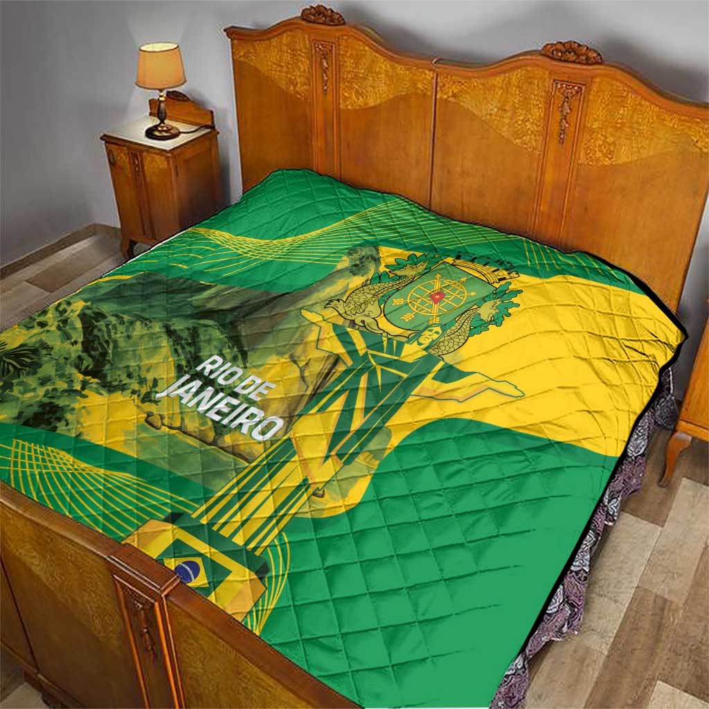 Rio de Janeiro Brazil Quilt Christ the Redeemer Mix Sugarloaf Mountain - Wonder Print Shop