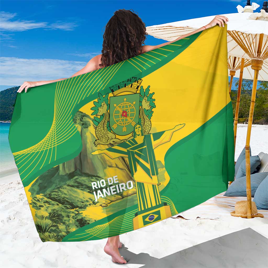 Rio de Janeiro Brazil Sarong Christ the Redeemer Mix Sugarloaf Mountain - Wonder Print Shop