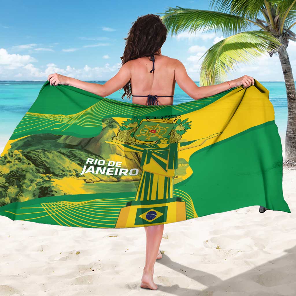 Rio de Janeiro Brazil Sarong Christ the Redeemer Mix Sugarloaf Mountain - Wonder Print Shop