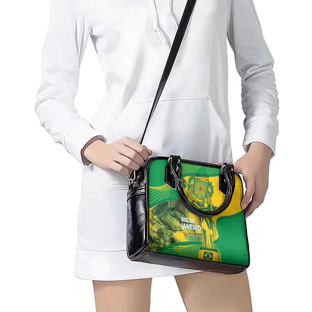 Rio de Janeiro Brazil Shoulder Handbag Christ the Redeemer Mix Sugarloaf Mountain - Wonder Print Shop