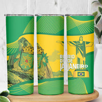Rio de Janeiro Brazil Skinny Tumbler Christ the Redeemer Mix Sugarloaf Mountain - Wonder Print Shop