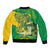 Rio de Janeiro Brazil Sleeve Zip Bomber Jacket Christ the Redeemer Mix Sugarloaf Mountain - Wonder Print Shop