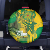 Rio de Janeiro Brazil Spare Tire Cover Christ the Redeemer Mix Sugarloaf Mountain - Wonder Print Shop