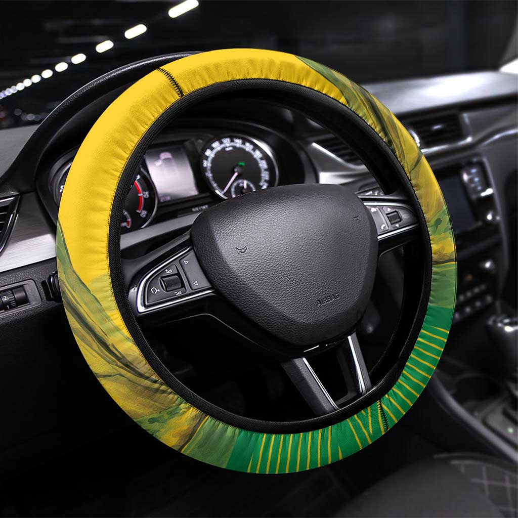 Rio de Janeiro Brazil Steering Wheel Cover Christ the Redeemer Mix Sugarloaf Mountain - Wonder Print Shop