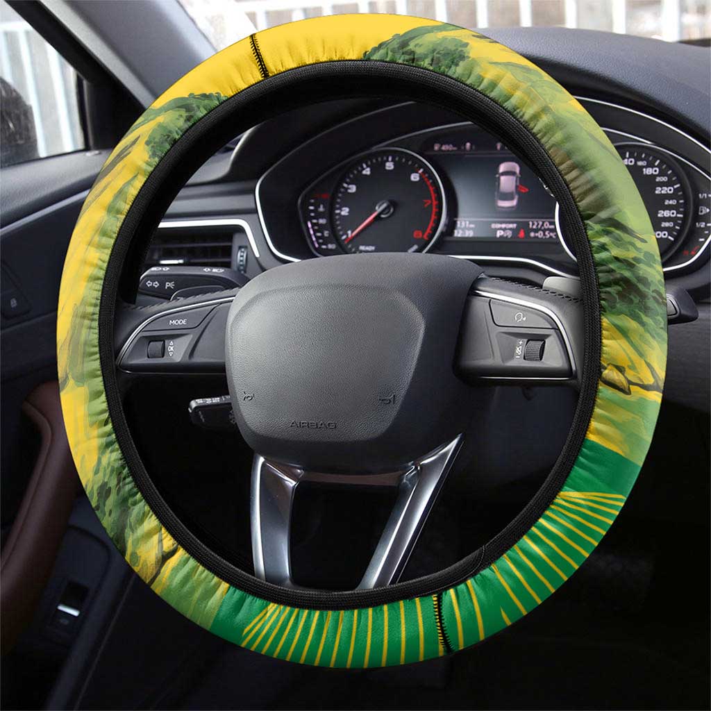 Rio de Janeiro Brazil Steering Wheel Cover Christ the Redeemer Mix Sugarloaf Mountain - Wonder Print Shop