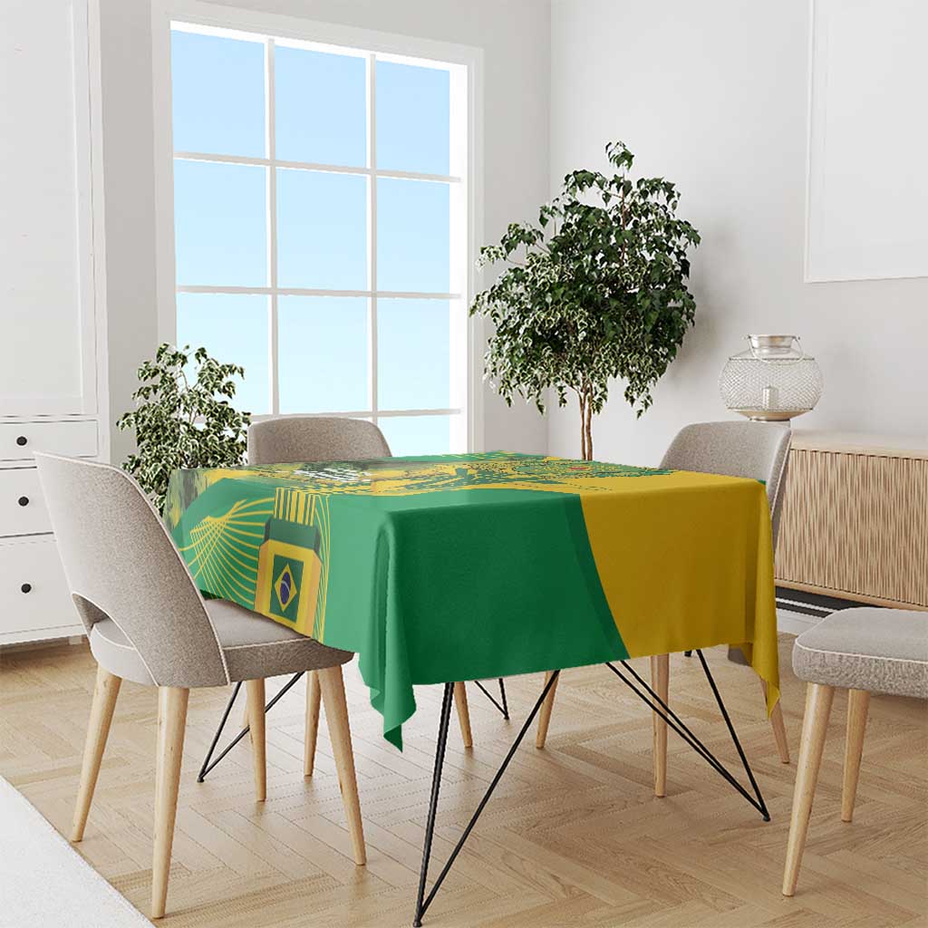 Rio de Janeiro Brazil Tablecloth Christ the Redeemer Mix Sugarloaf Mountain - Wonder Print Shop