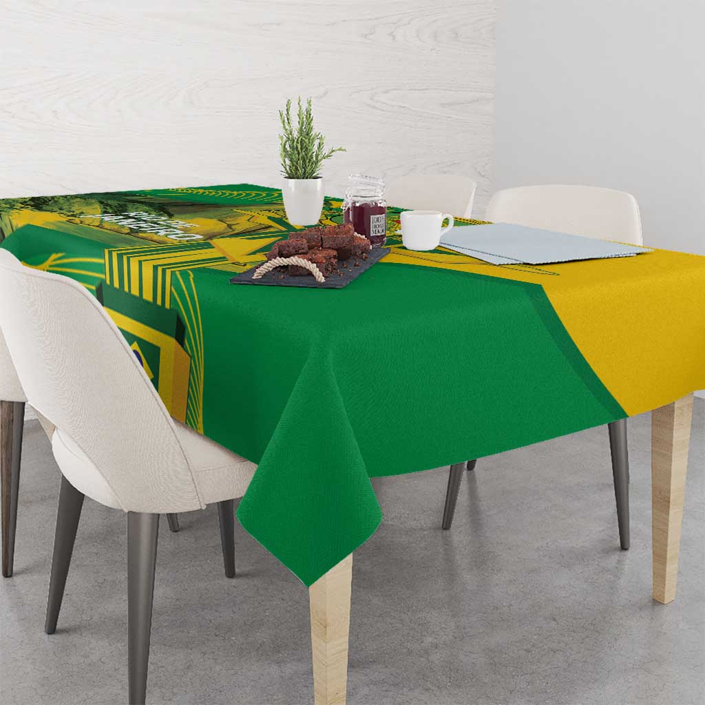 Rio de Janeiro Brazil Tablecloth Christ the Redeemer Mix Sugarloaf Mountain - Wonder Print Shop