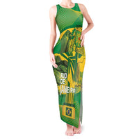 Rio de Janeiro Brazil Tank Maxi Dress Christ the Redeemer Mix Sugarloaf Mountain - Wonder Print Shop