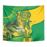 Rio de Janeiro Brazil Tapestry Christ the Redeemer Mix Sugarloaf Mountain - Wonder Print Shop