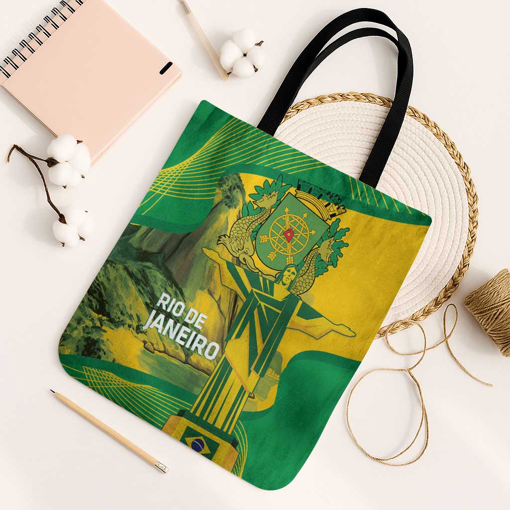Rio de Janeiro Brazil Tote Bag Christ the Redeemer Mix Sugarloaf Mountain - Wonder Print Shop