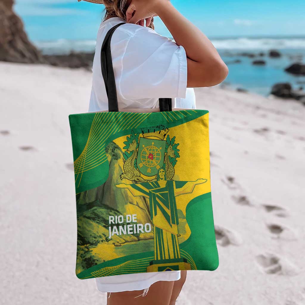 Rio de Janeiro Brazil Tote Bag Christ the Redeemer Mix Sugarloaf Mountain - Wonder Print Shop