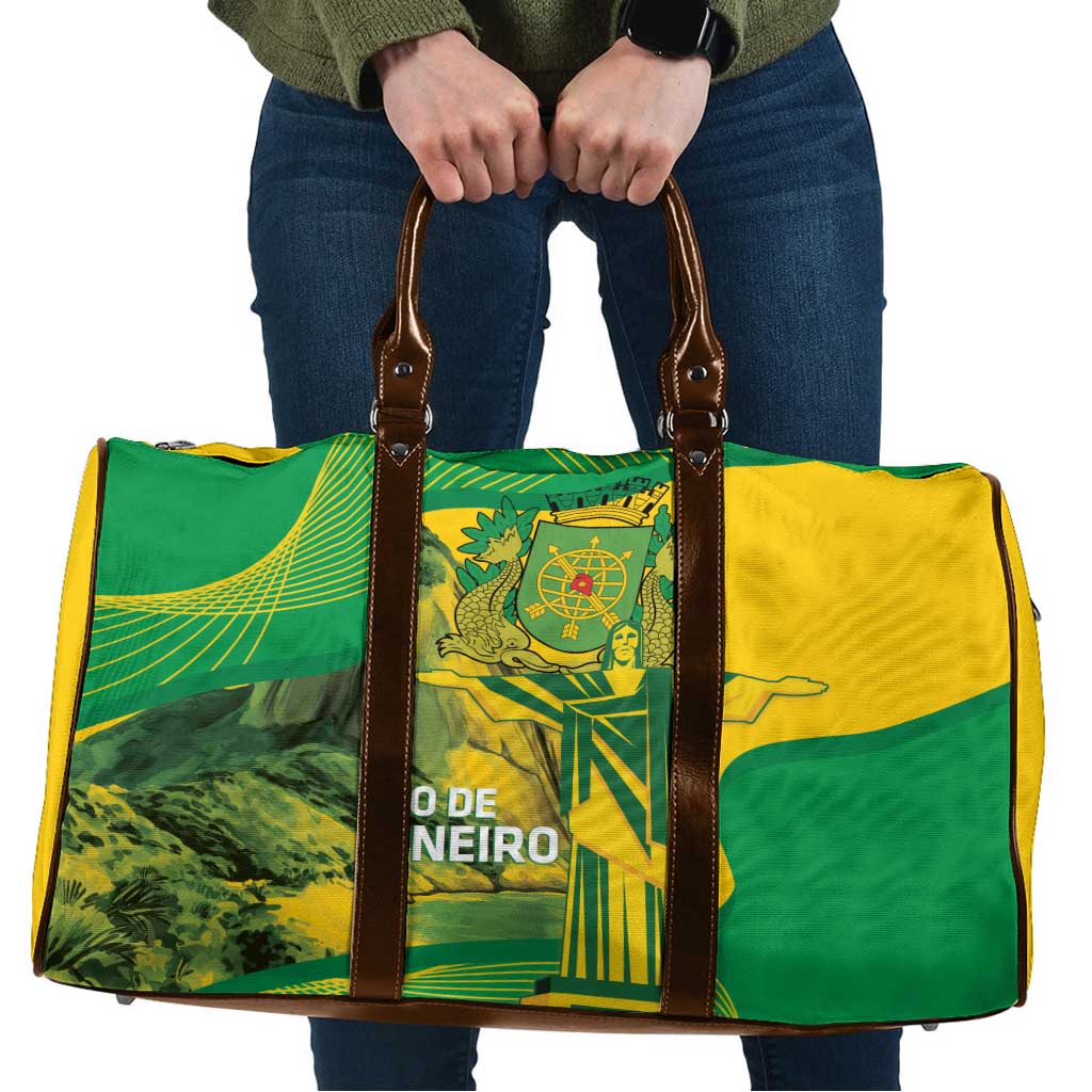 Rio de Janeiro Brazil Travel Bag Christ the Redeemer Mix Sugarloaf Mountain - Wonder Print Shop