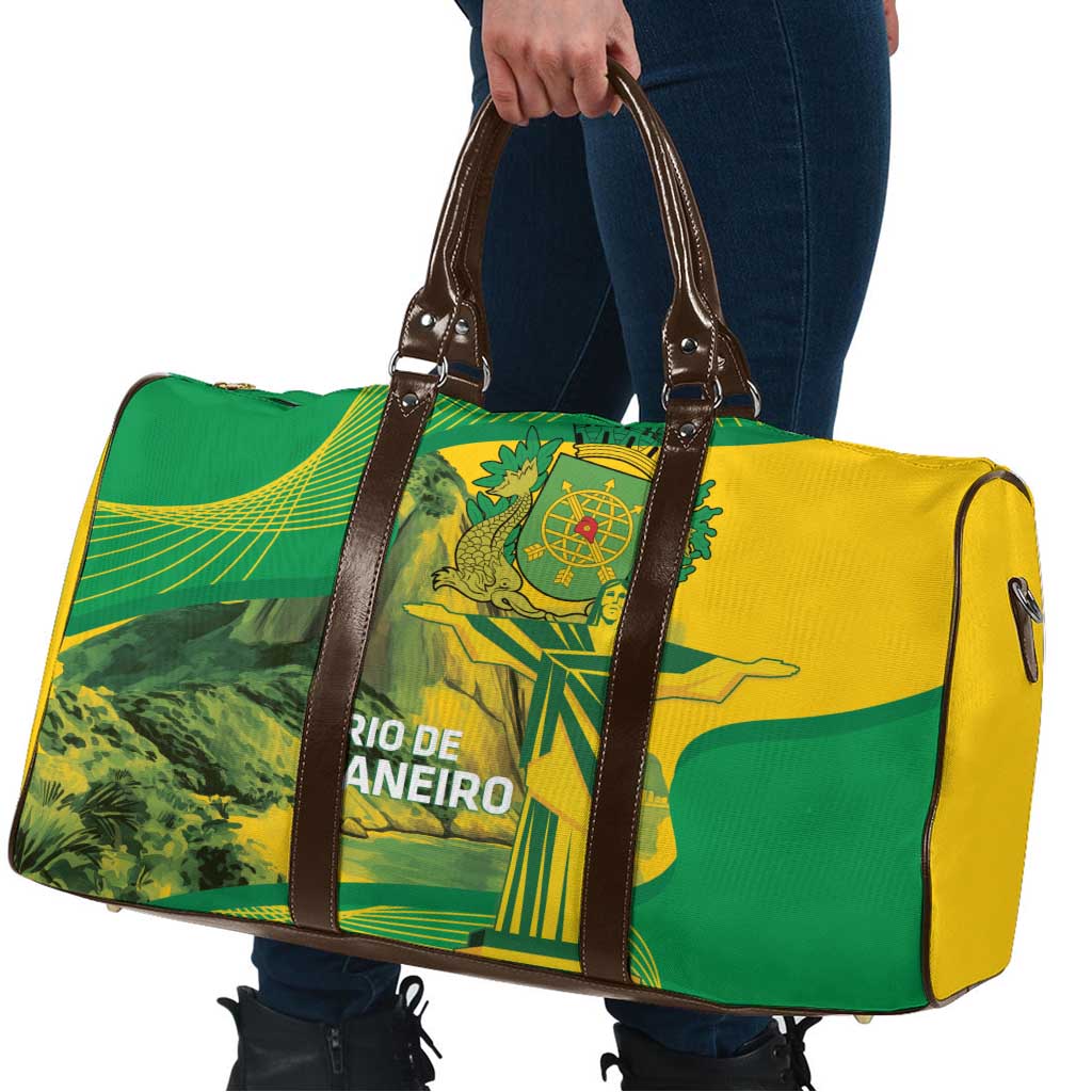 Rio de Janeiro Brazil Travel Bag Christ the Redeemer Mix Sugarloaf Mountain - Wonder Print Shop