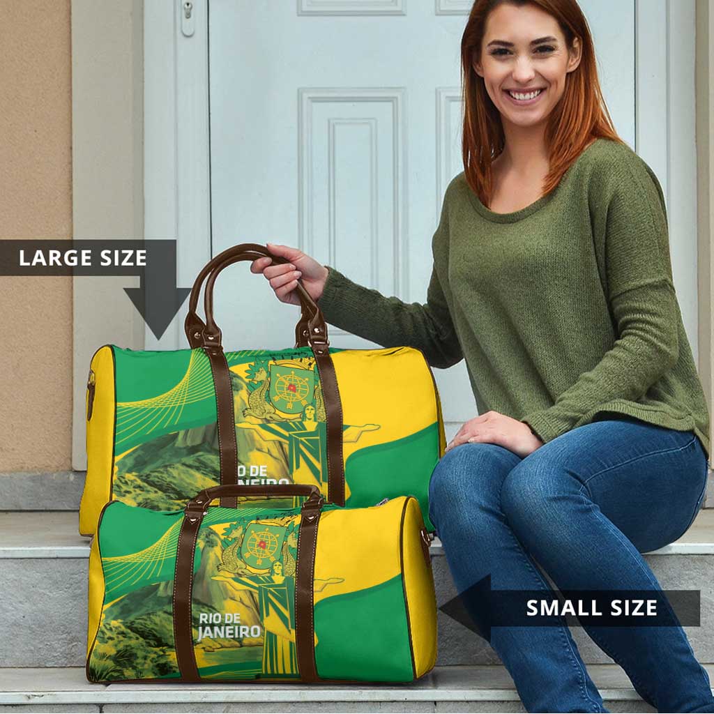 Rio de Janeiro Brazil Travel Bag Christ the Redeemer Mix Sugarloaf Mountain - Wonder Print Shop