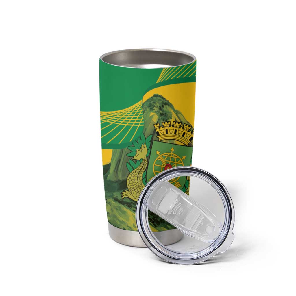 Rio de Janeiro Brazil Tumbler Cup Christ the Redeemer Mix Sugarloaf Mountain - Wonder Print Shop