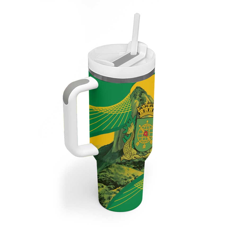 Rio de Janeiro Brazil Tumbler With Handle Christ the Redeemer Mix Sugarloaf Mountain - Wonder Print Shop