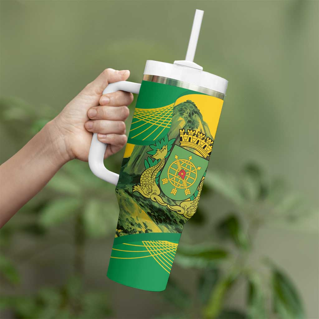 Rio de Janeiro Brazil Tumbler With Handle Christ the Redeemer Mix Sugarloaf Mountain - Wonder Print Shop