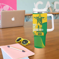 Rio de Janeiro Brazil Tumbler With Handle Christ the Redeemer Mix Sugarloaf Mountain - Wonder Print Shop