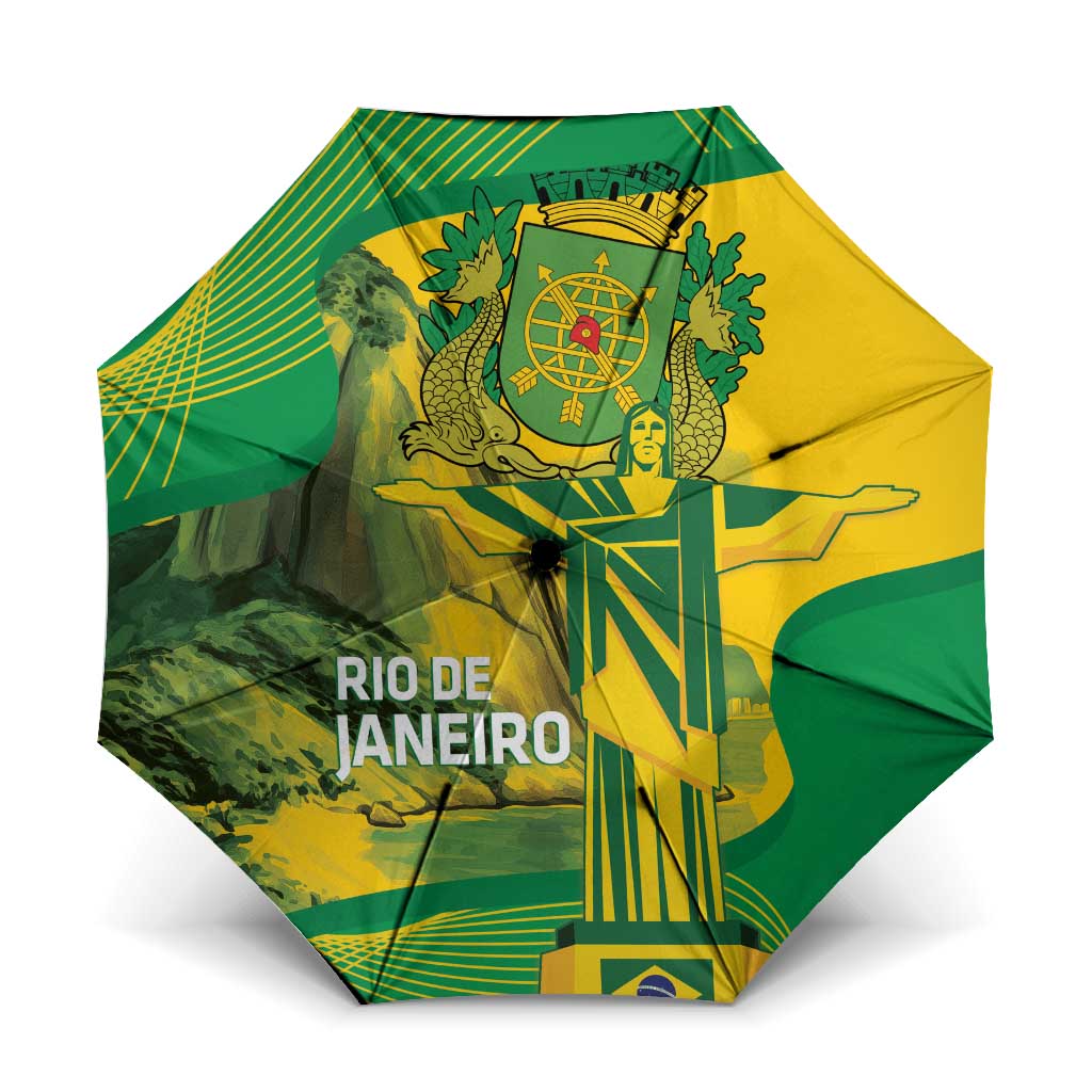 Rio de Janeiro Brazil Umbrella Christ the Redeemer Mix Sugarloaf Mountain - Wonder Print Shop