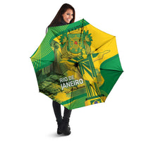 Rio de Janeiro Brazil Umbrella Christ the Redeemer Mix Sugarloaf Mountain - Wonder Print Shop