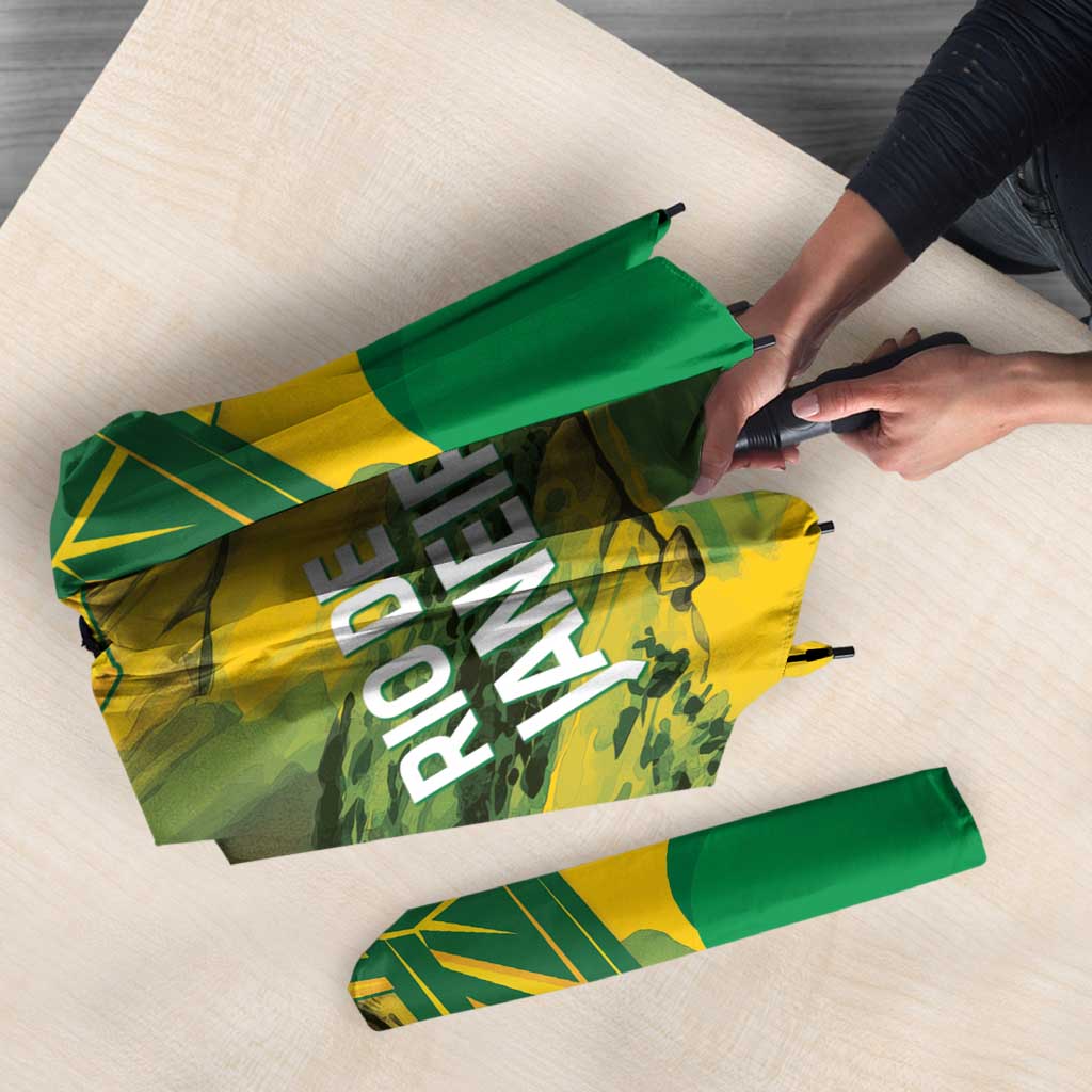 Rio de Janeiro Brazil Umbrella Christ the Redeemer Mix Sugarloaf Mountain - Wonder Print Shop